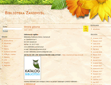 Tablet Screenshot of biblioteka.zaniemysl.pl